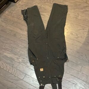 Bear workwear  winter Chocolate Brown carpenter Overalls Pants  men Sz 38X30